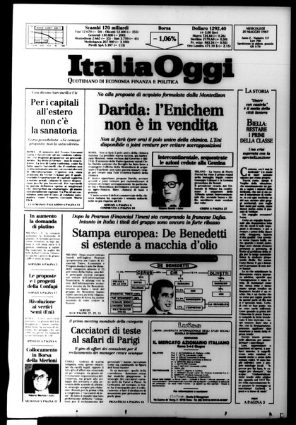 Italia oggi : quotidiano di economia finanza e politica